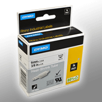 Dymo Schrumpfschlauch IND 18053 (S0718280) schwarz auf weiß 9mm x 1,5m