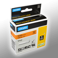 Dymo Label Band IND 18435 (S0718490) schwarz auf orange 12mm x 5,5m Vinyl