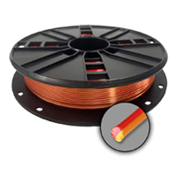 Ampertec 3D-Filament Seiden-PLA Magic rot+gold mit Perlglanz 1.75mm 500g Spule 3DSPL0500CRG1AM