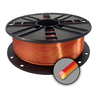 Ampertec 3D-Filament Seiden-PLA Magic rot+gold mit Perlglanz 1.75mm 1000g Spule 3DSPL1000CRG1AM
