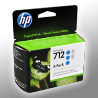 HP Tinten 3ED77A 712 Multipack cyan, 3 Stück (3 x 29ml) Image