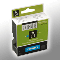 Dymo Label Band D1 45803 (S0720830) schwarz auf weiß 19mm x 7m