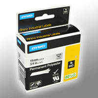 Dymo Label Band IND 622290 schwarz auf klar 19mm x 5,5m Polyester