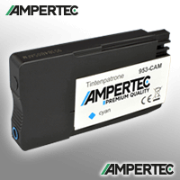 Ampertec Tinte ersetzt HP F6U12AE 953 cyan (ca. 1.600 A4-Seiten bei 5%) Image