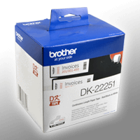Brother PT Etiketten DK22251 rot/schwarz auf weiss 62mm x 15,24m Rolle