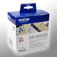 Brother PT Etiketten DKN55224 weiss 54mm x 30,48m Rolle nicht klebend