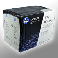 HP Toner CF287XD 87X Doppelpack schwarz, 2 Stück (ca. 2 x 18.000 A4-Seiten bei 5%) Image
