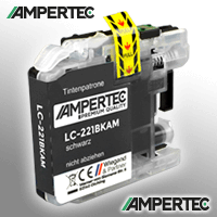 Ampertec Tinte kompatibel mit Brother LC-221BK schwarz LC-221BKAM