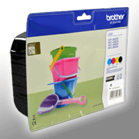 4 Brother Tinten LC-221VALBPDR Multipack KCMY