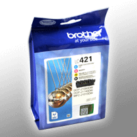 4 Brother Tinten LC-421VAL Multipack KCMY