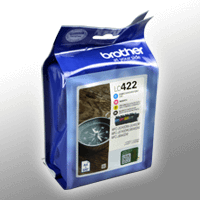 4 Brother Tinten LC-422VAL Multipack KCMY