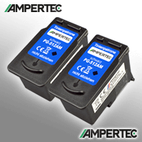 2 Ampertec Tinten ersetzt Canon PG-512 Doppelpack schwarz PG-512AM