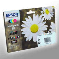 4 Epson Tinten C13T180640 Multipack KCMY 18