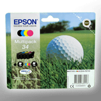 Epson Tinten C13T346640 Multipack KCMY 34, 4 Stück (1 x 6,1ml BK + 3 x 4,2ml CMY) Image