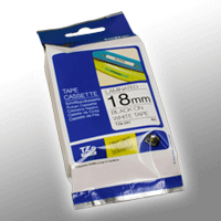 Brother P-Touch Band TZe-241 schwarz auf weiß 18mm / 8m laminiert (18mm x 8m) Image