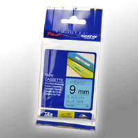 Brother P-Touch Band TZe-521 schwarz auf blau 9mm / 8m laminiert (9mm x 8m) Image