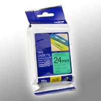 Brother P-Touch Band TZe-751 schwarz auf grün 24mm / 8m laminiert (24mm x 8m) Image