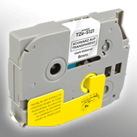 Ampertec P-Touch Band kompatibel zu TZe-S121 schwarz auf transparent 9mm / 8m laminiert extra