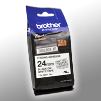 Brother P-Touch Band TZe-S251 schwarz auf weiß 24mm / 8m laminiert extra stark (24m x 8m) Image