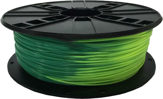 Ampertec 3D-Filament ABS Temperatur-Farbwechsel blaugrün-gelbgrün