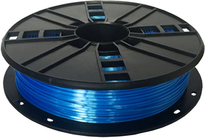 Ampertec 3D-Filament Seiden-PLA blau mit Perlglanz 1.75mm 500g Spule