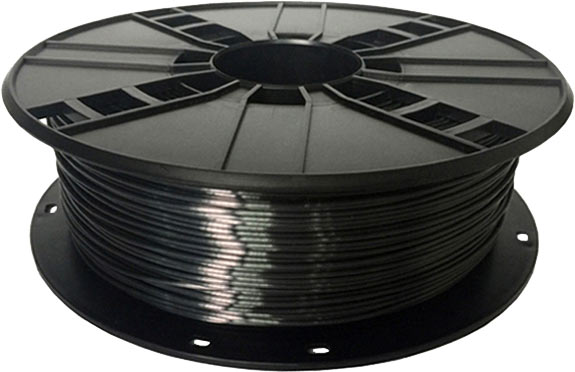 Ampertec 3D-Filament Seiden-PLA schwarz mit Perlglanz 1.75mm 1000g
