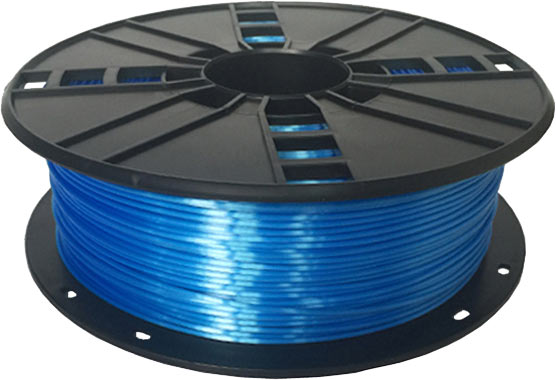 Ampertec 3D-Filament Seiden-PLA blau mit Perlglanz 1.75mm 1000g Spule