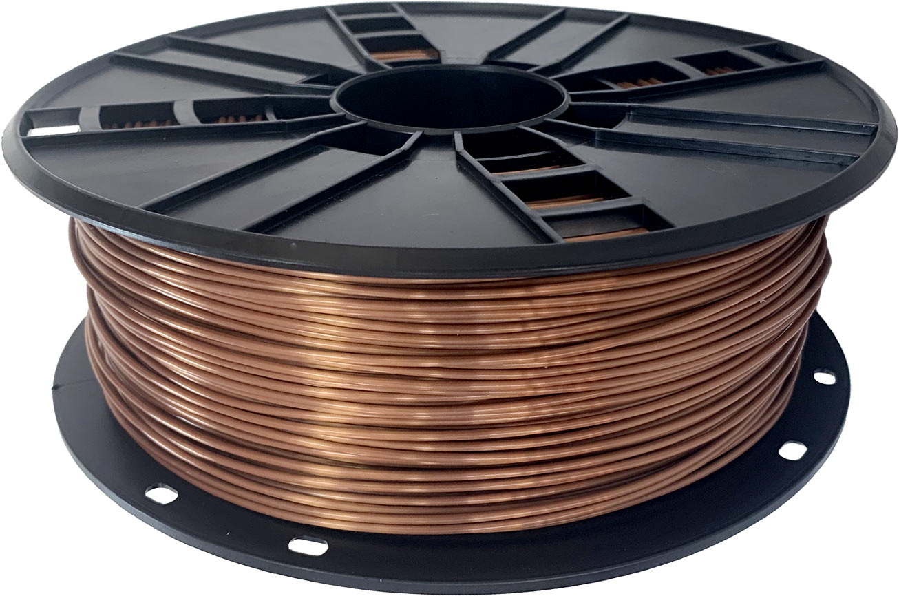 Ampertec 3D-Filament Seiden-PLA kupfer mit Perlglanz 1.75mm 1000g