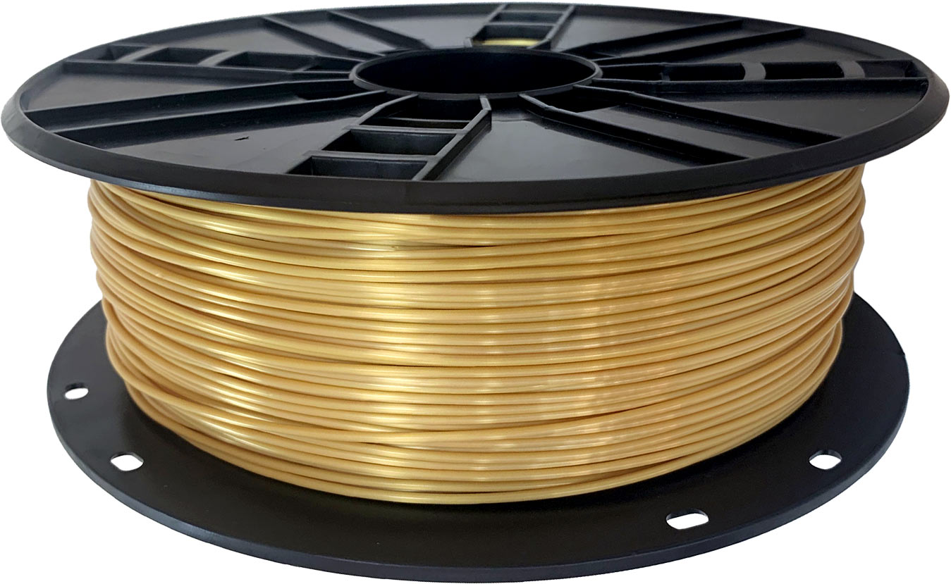 Ampertec 3D-Filament Seiden-PLA gelbgold mit Perlglanz 1.75mm 1000g