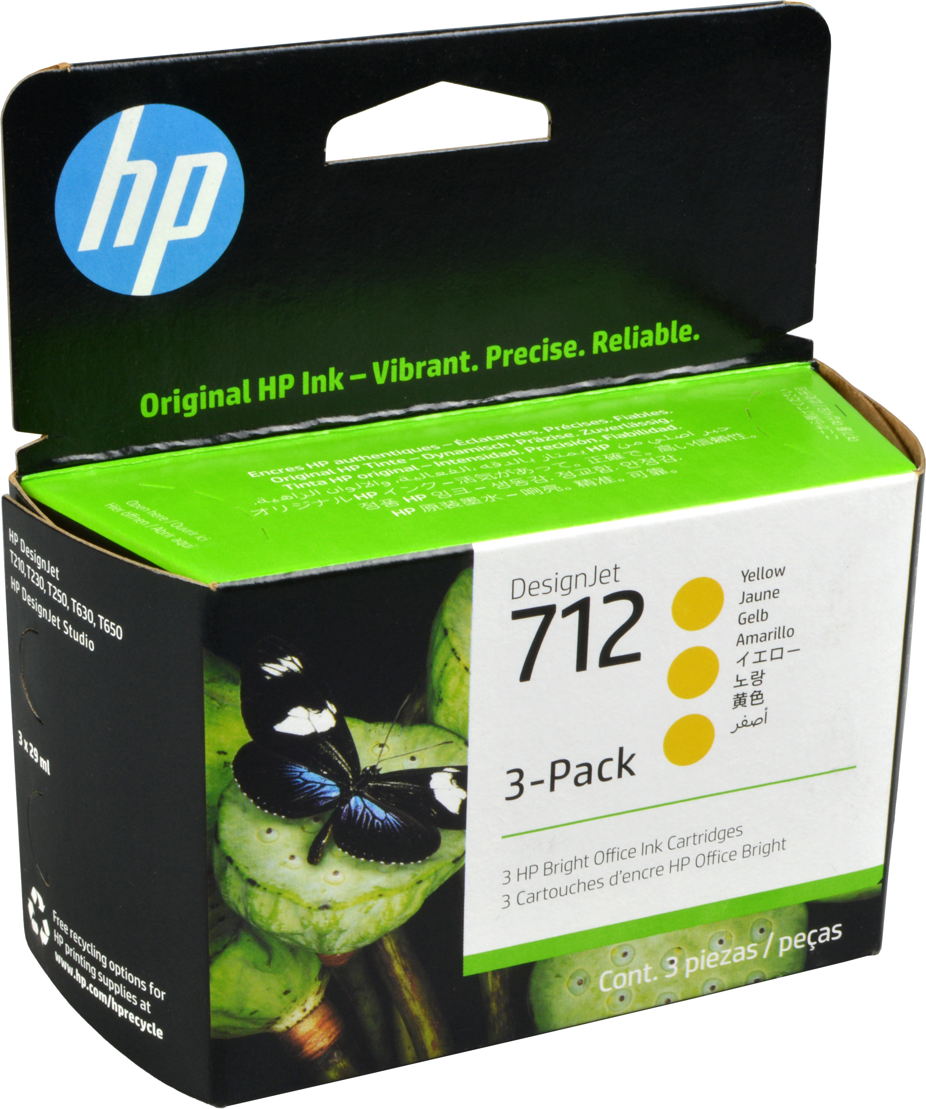 3 HP Tinten 3ED79A 712 Multipack yellow