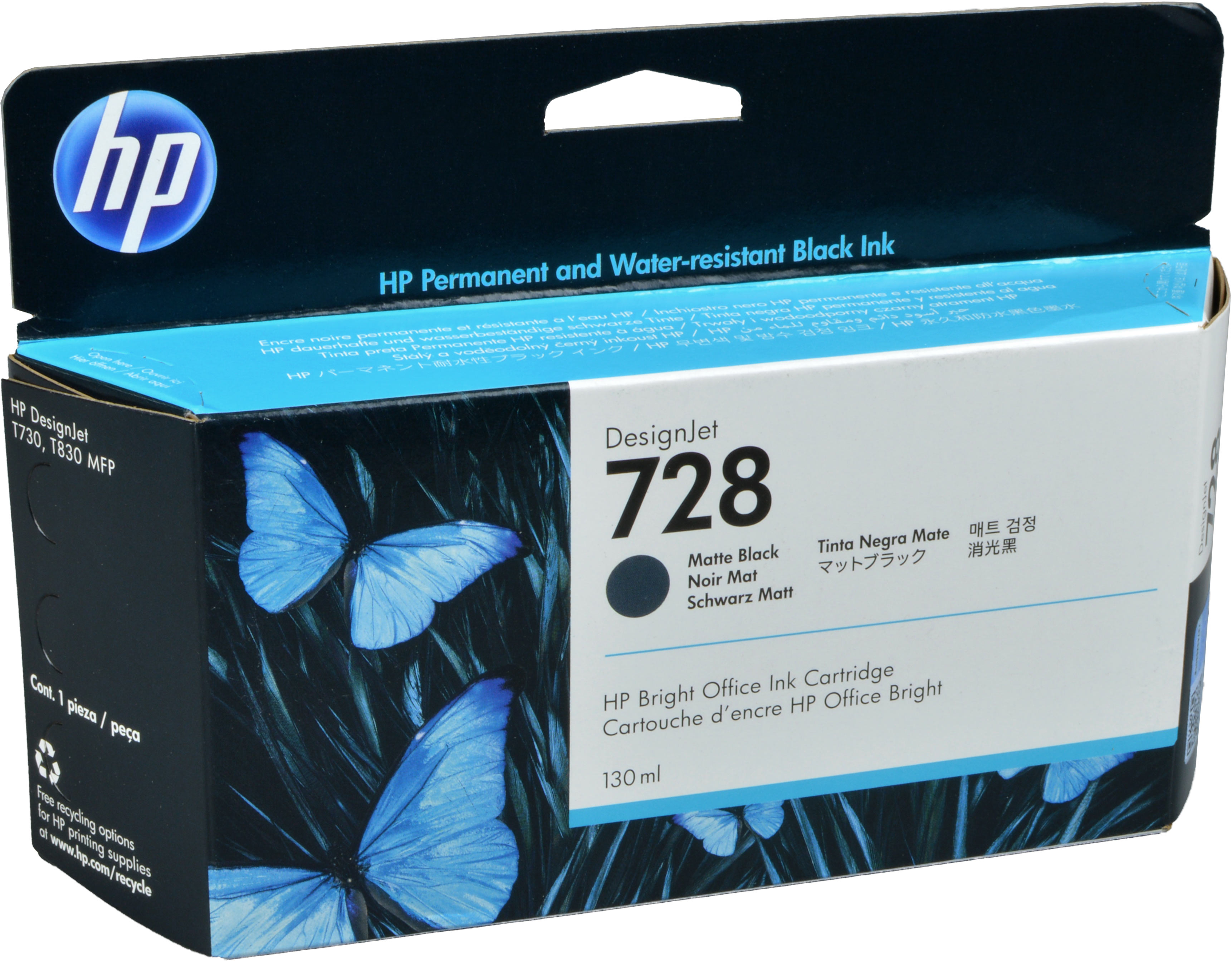 HP Tinte 3WX25A 728 matt schwarz