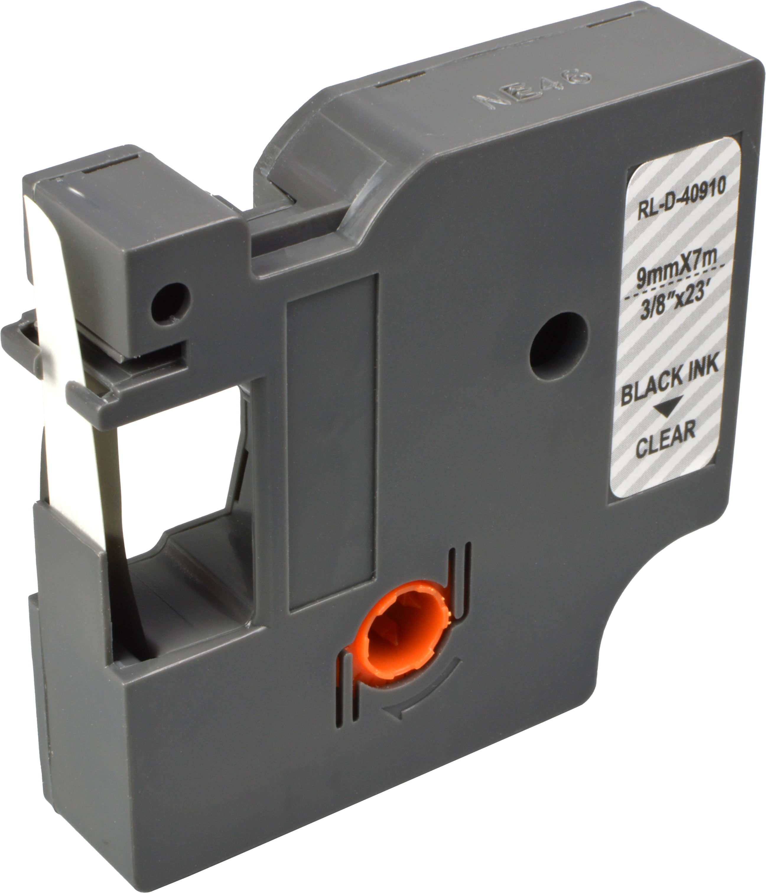 4262368912425 - Label Band kompatibel zu Dymo 40910  schwarz auf klar  9mm x 7m