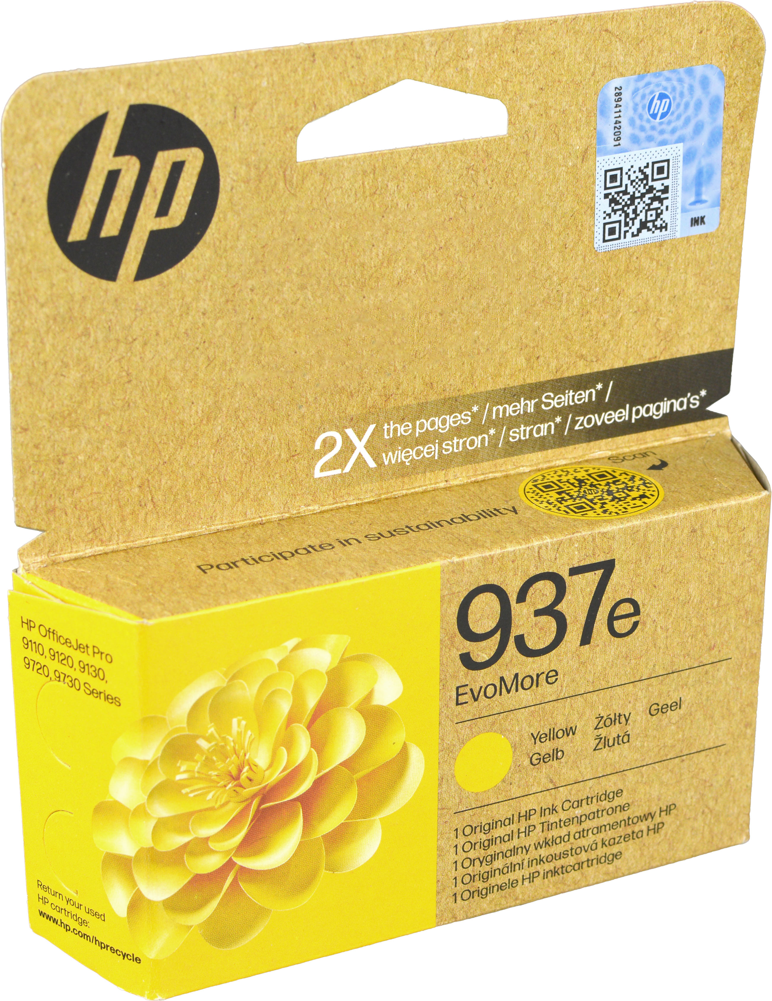 HP Tinte 4S6W8NE 937e EvoMore yellow