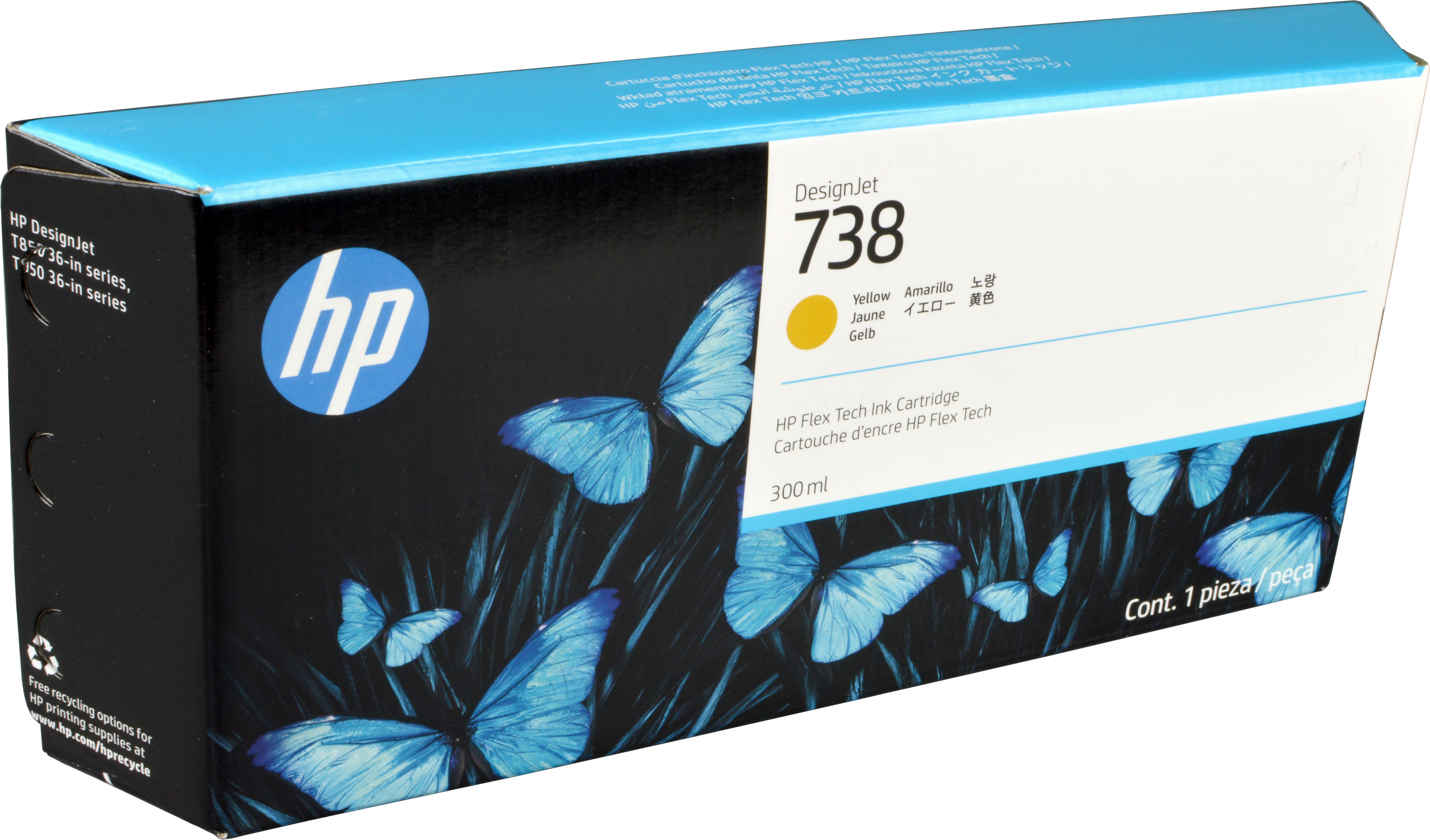 HP Tinte 676M8A 738 yellow