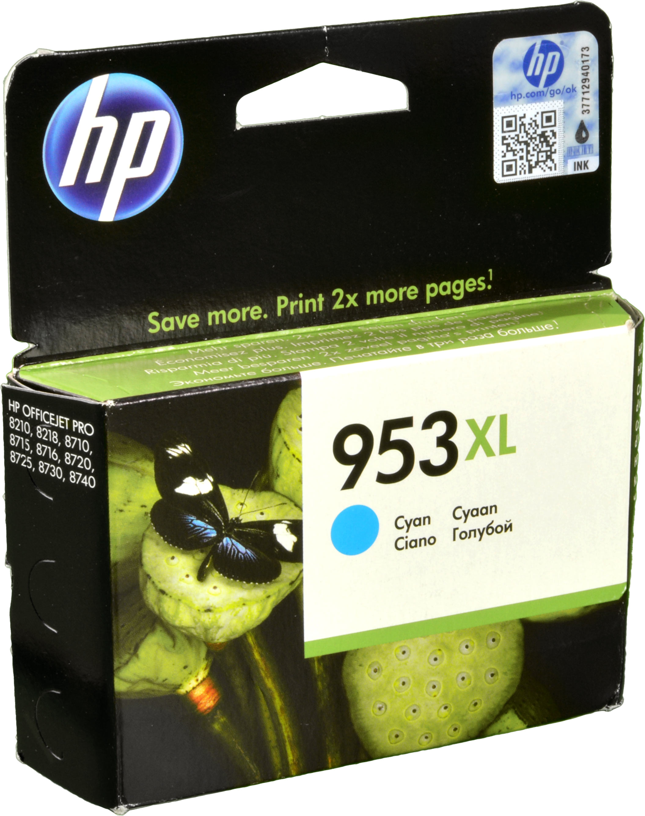 HP Tinte F6U16AE  953XL  cyan