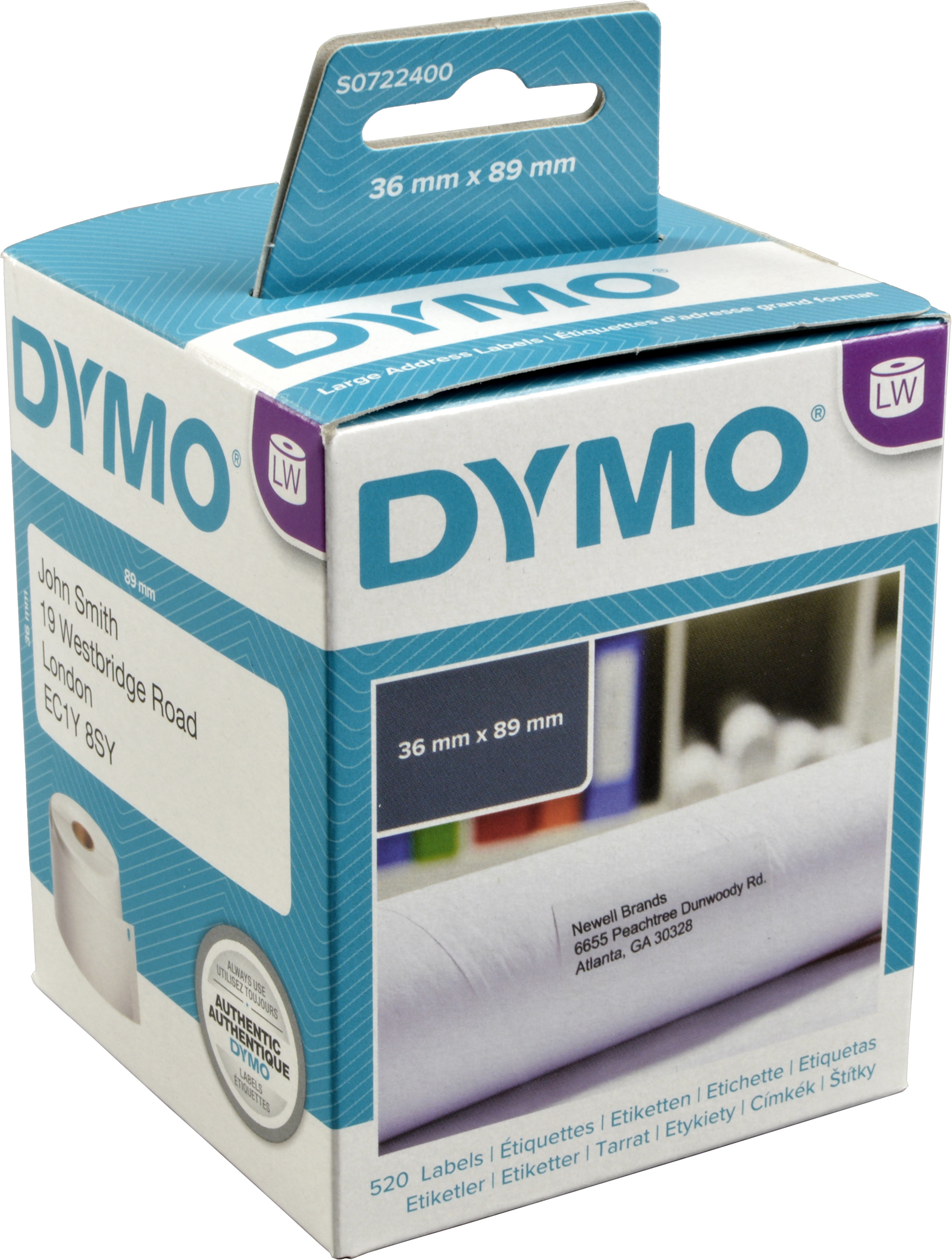 Dymo Labelwriter-Etiketten 99012 (S0722400) weiß, 36 x 89mm, 2 x 260