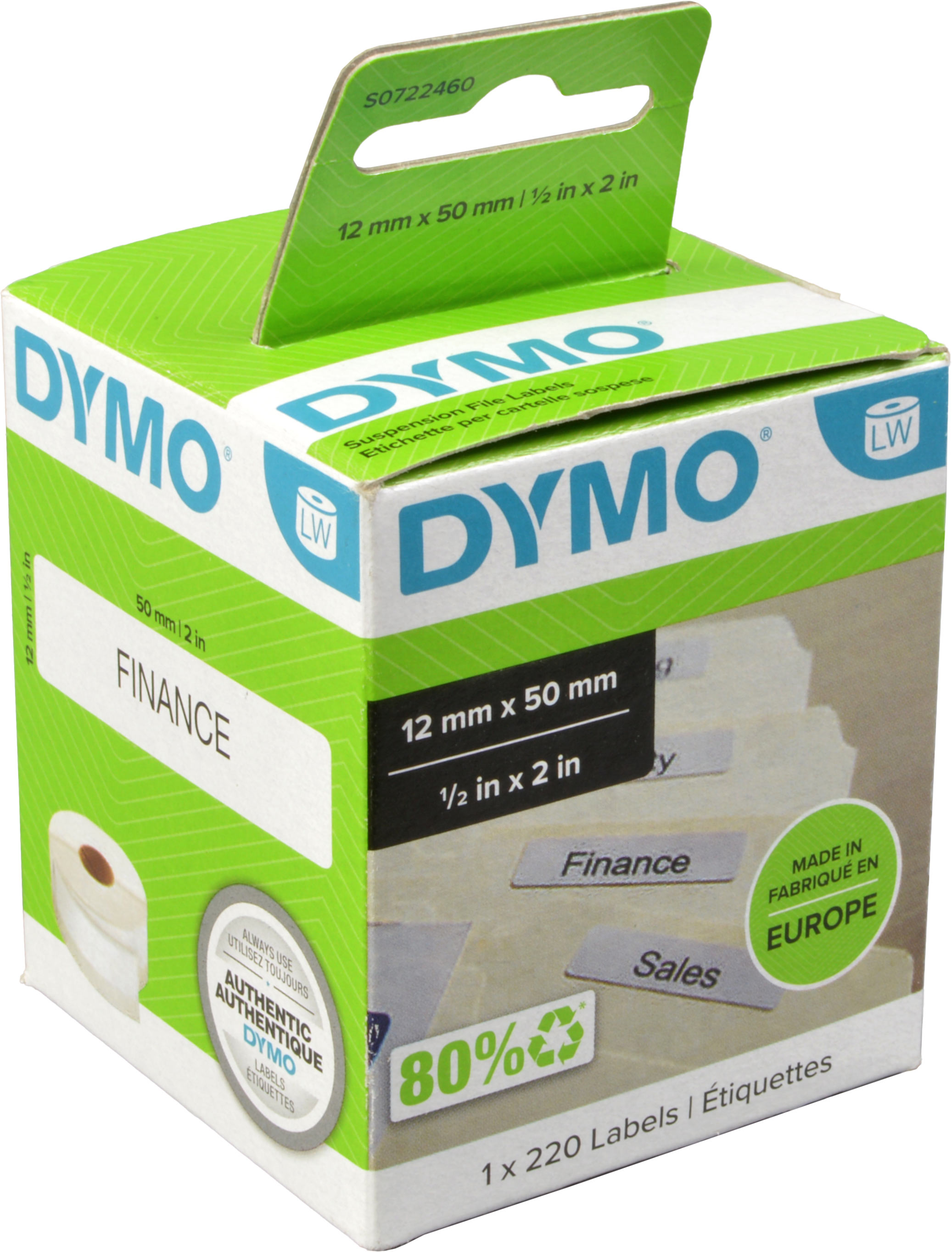 Dymo Etiketten 99017  weiß  12 x 50mm  1 x 220 St.