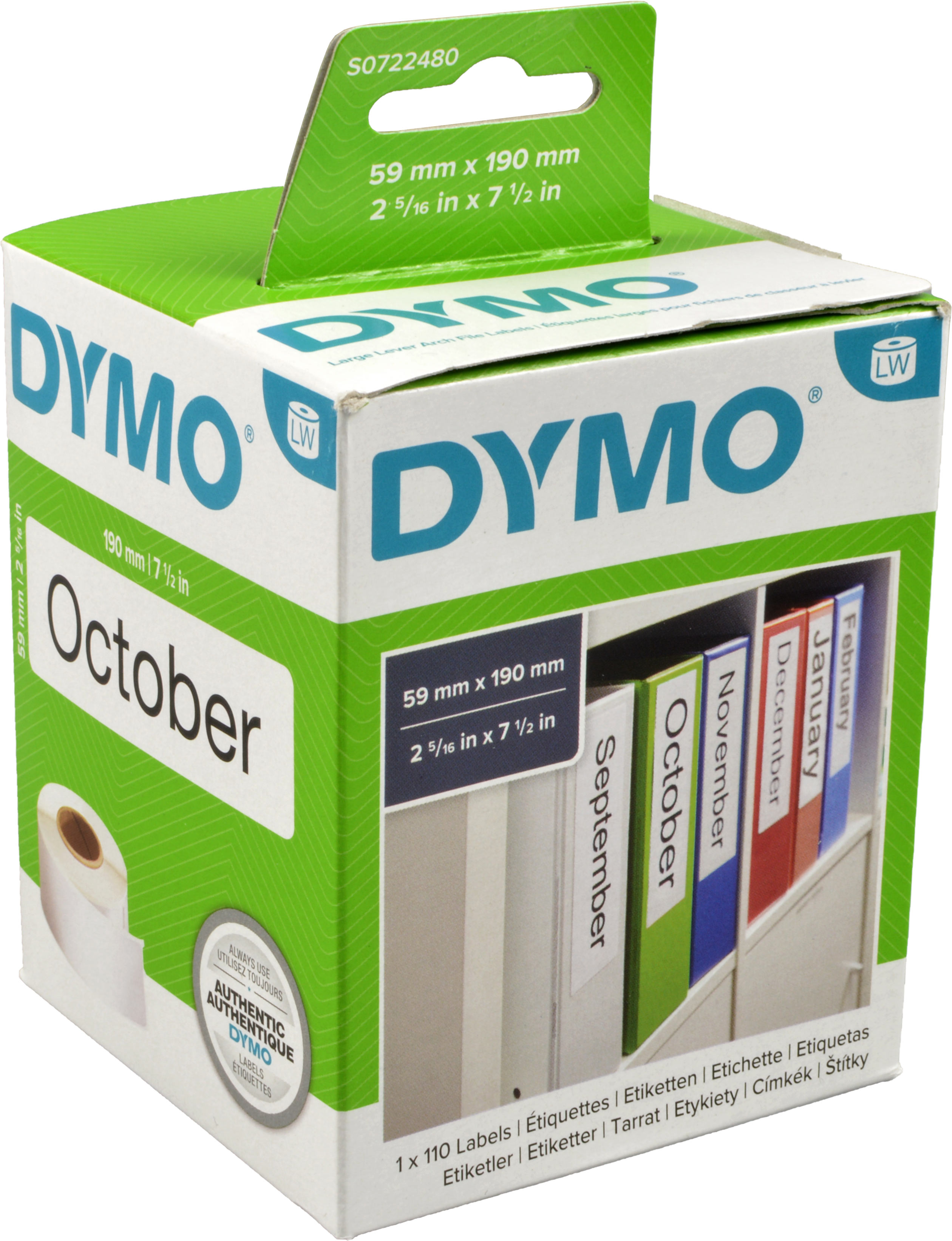 Dymo Labelwriter-Etiketten 99019 (S0722480) weiß, 59 x 190mm, 110 St.