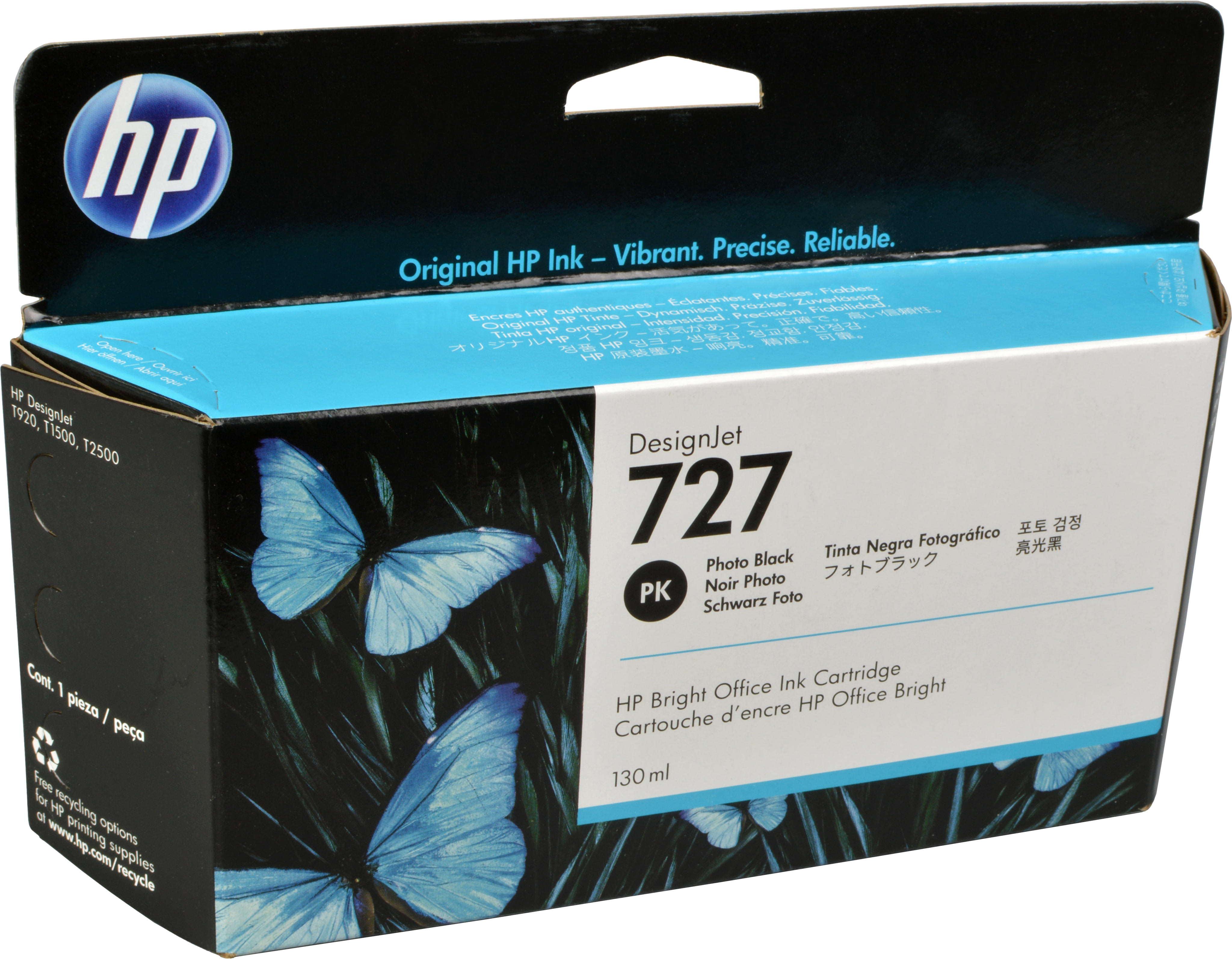 HP Tinte B3P23A 727 foto schwarz