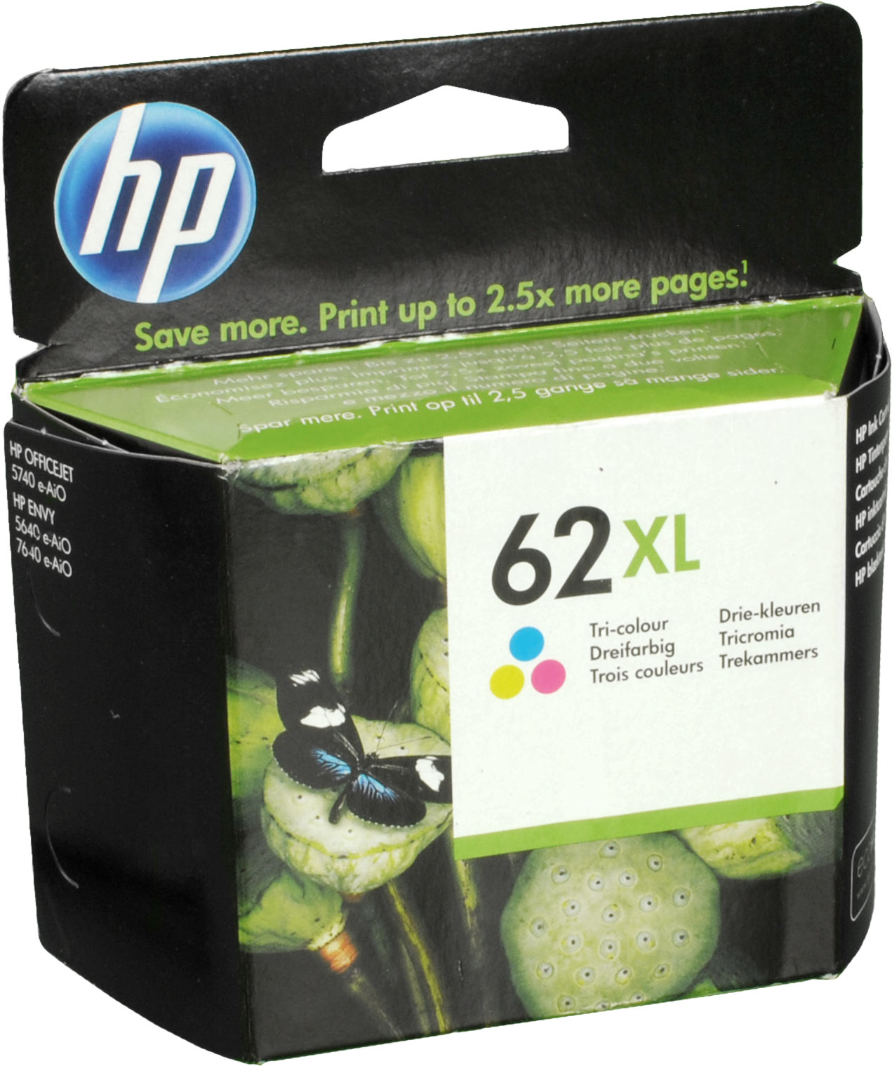 HP Tinte C2P07AE  62XL  3-farbig