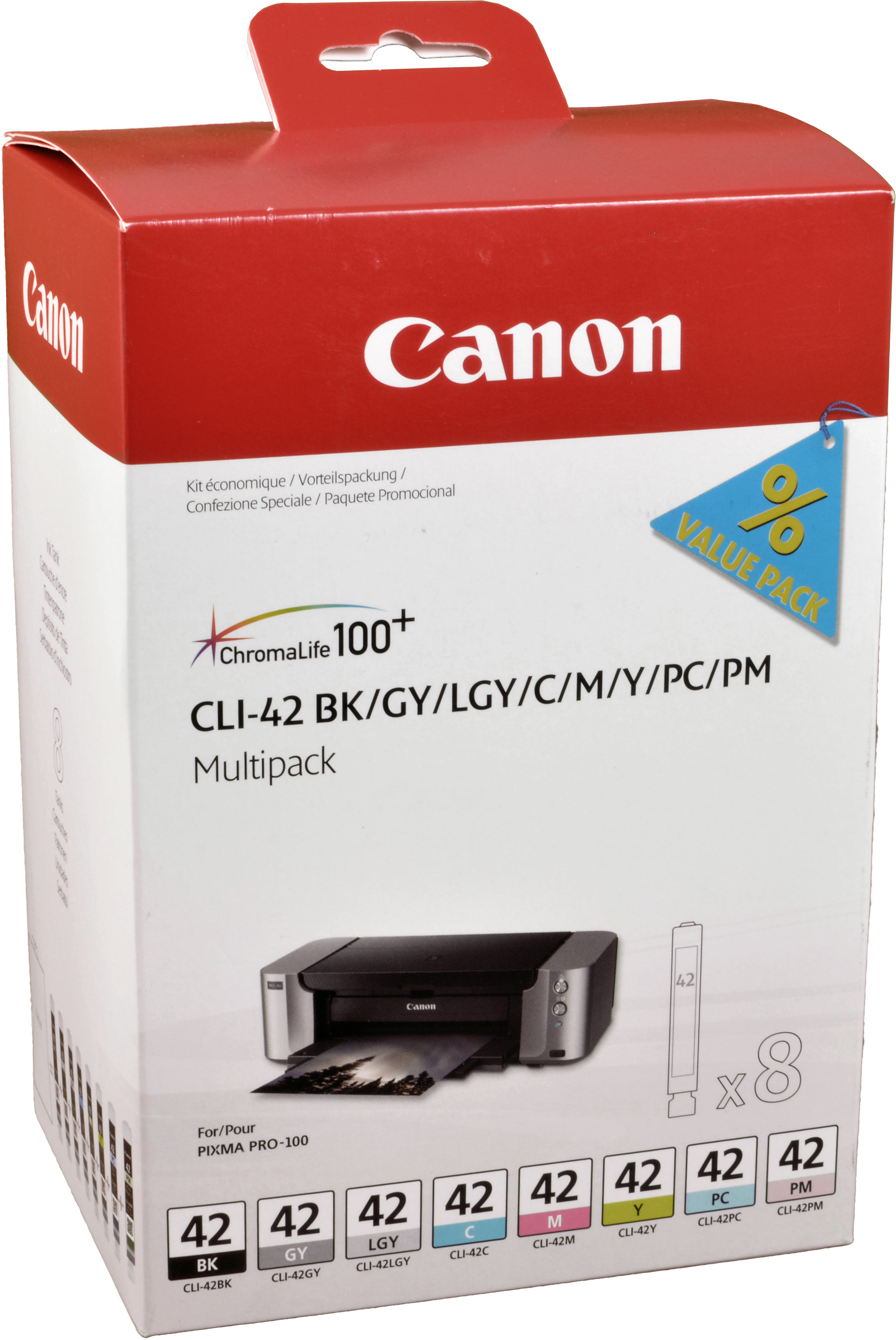 8 Canon Tinten 6384B010  CLI-42 Multipack  8-farbig