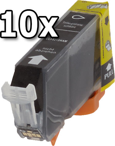 4260156639776 - 10 Tinten ersetzt Canon CLI-521BK  schwarz
