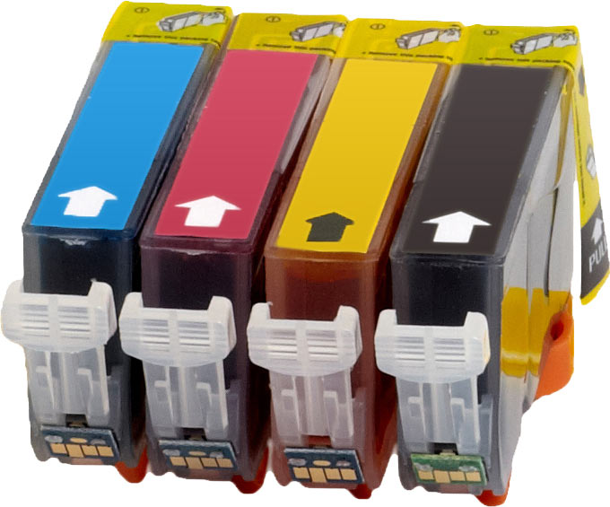 4260206571032 - 4 Tinten ersetzt Canon CLI-521 BK C M Y  4-farbig