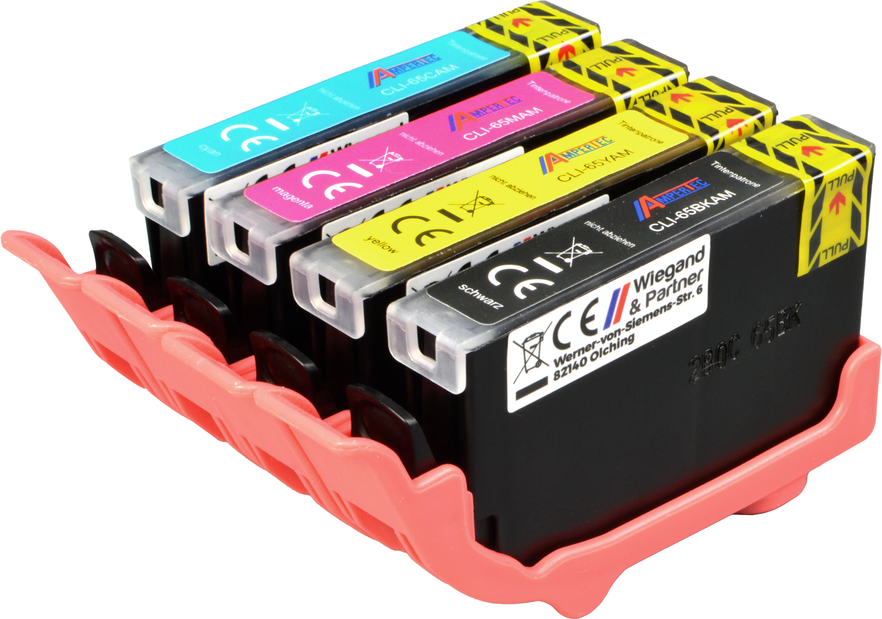 4 Ampertec Tinten für CLI-65 BK C M Y  4-farbig
