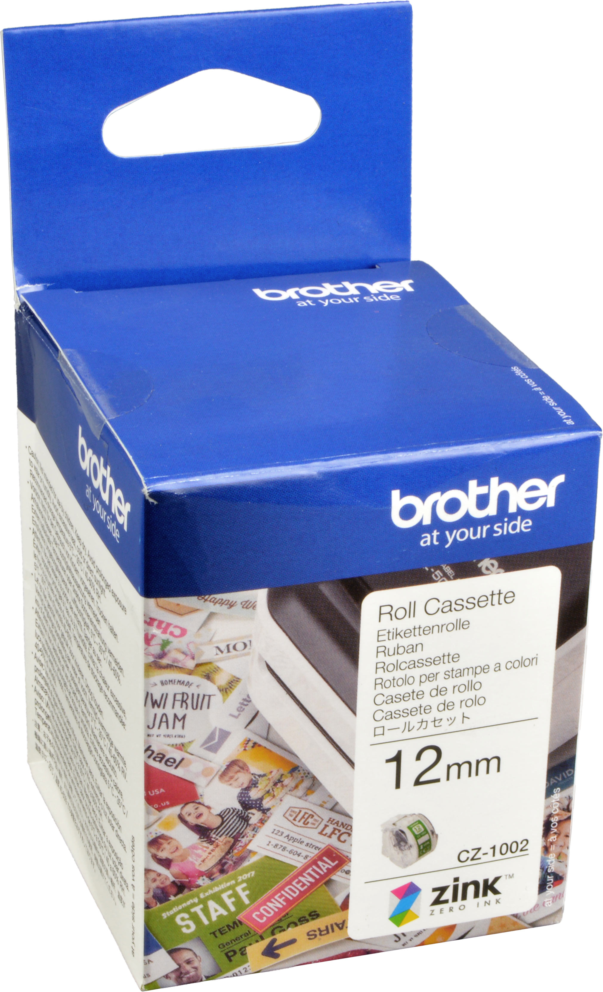 Brother PT Endlosetiketten CZ-1002 weiß 5m x 12mm 1 Rolle