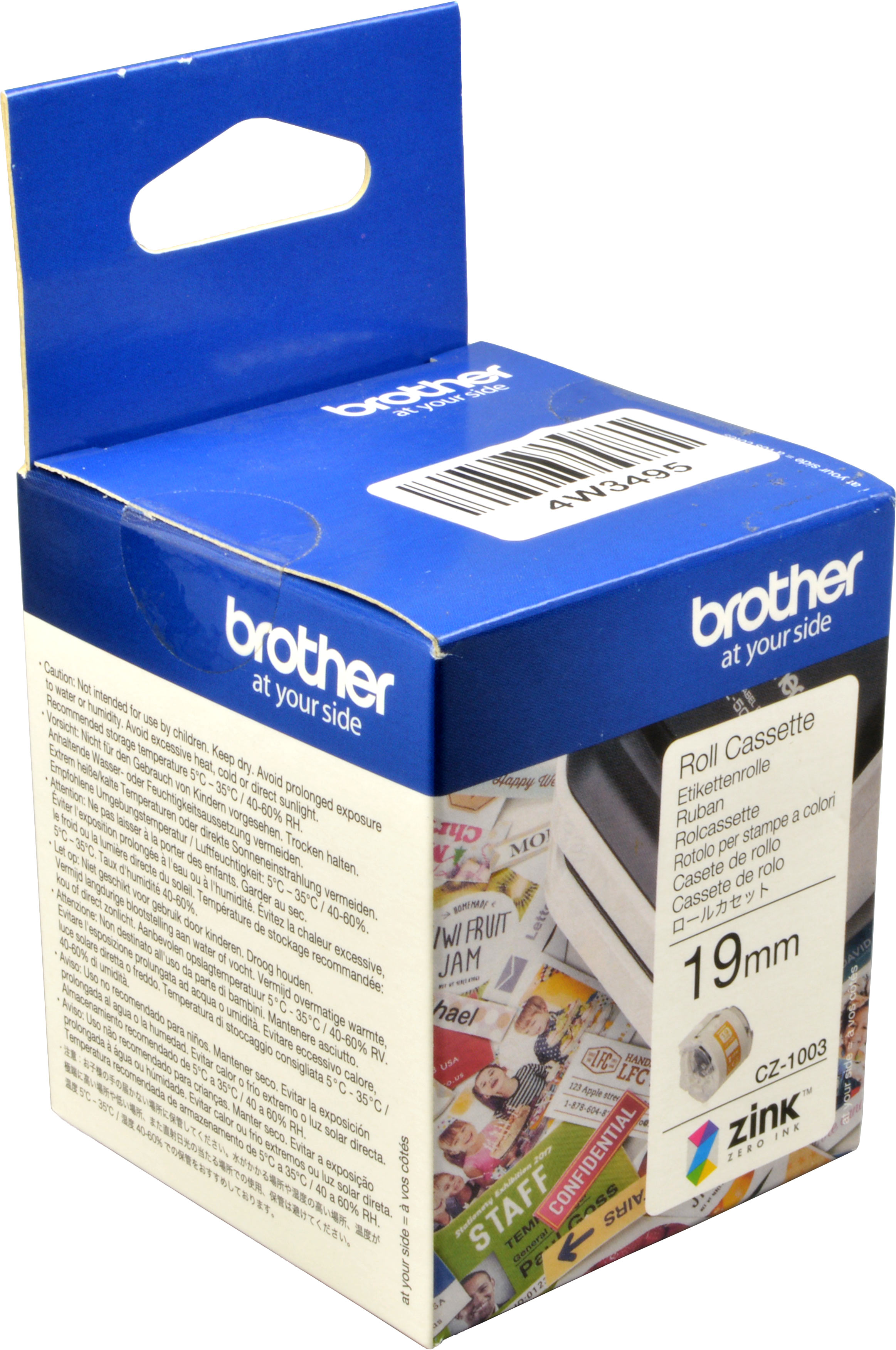 Brother PT Endlosetiketten CZ-1003 weiß 5m x 19mm 1 Rolle