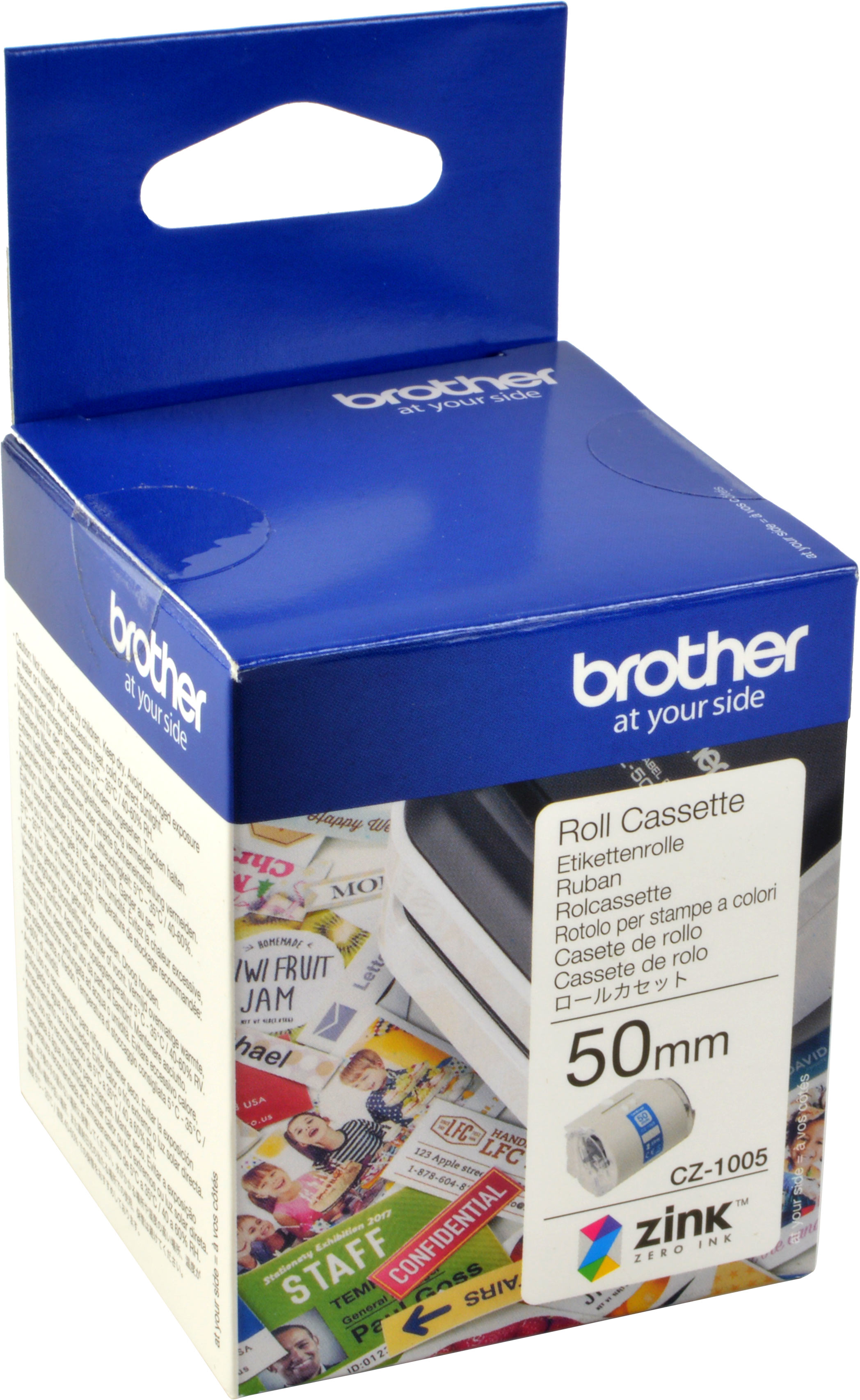 Brother PT Endlosetiketten CZ-1005 weiß 5m x 50mm 1 Rolle