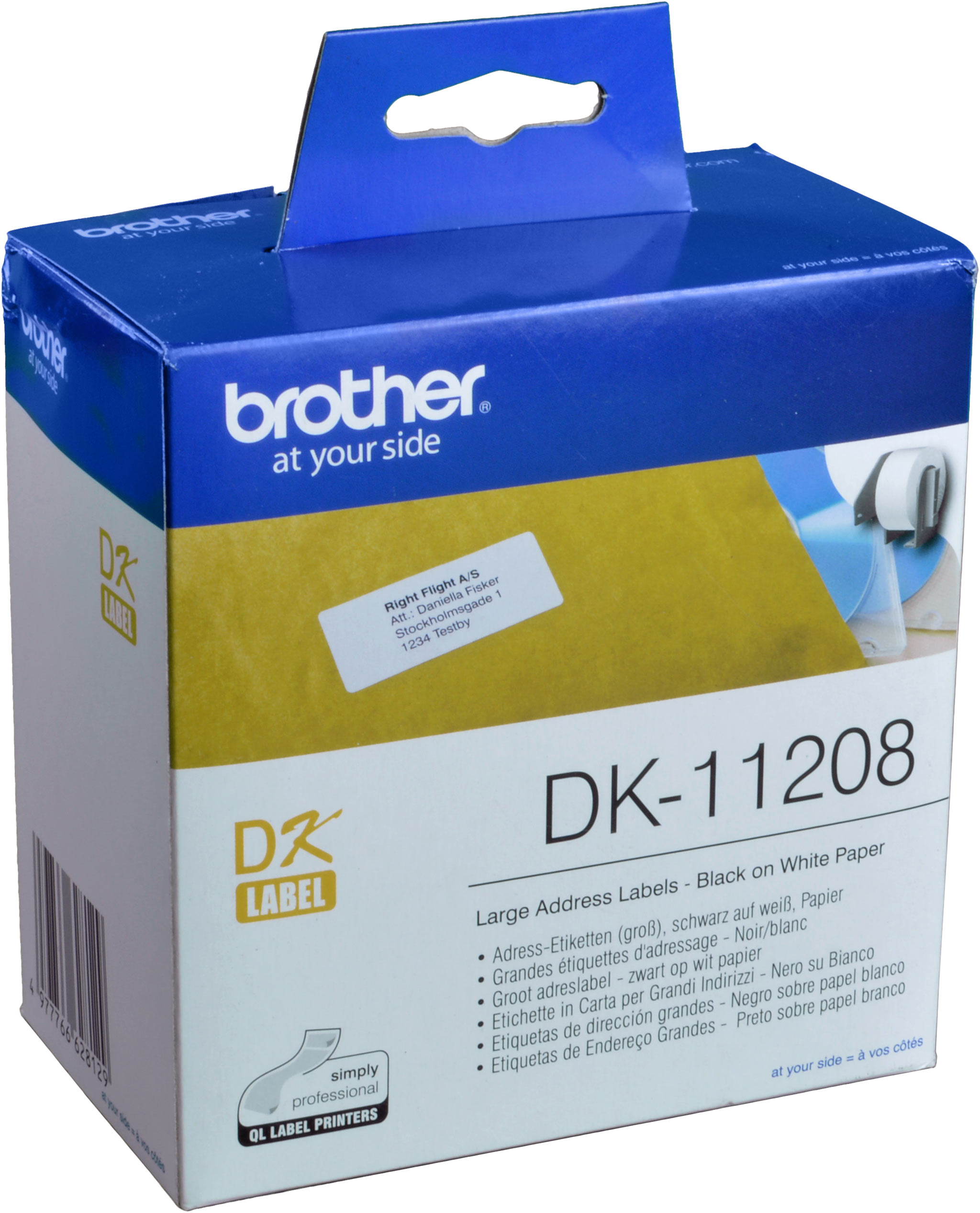 Brother PT Etiketten DK11208  weiss  38x90mm  400 St. Rolle