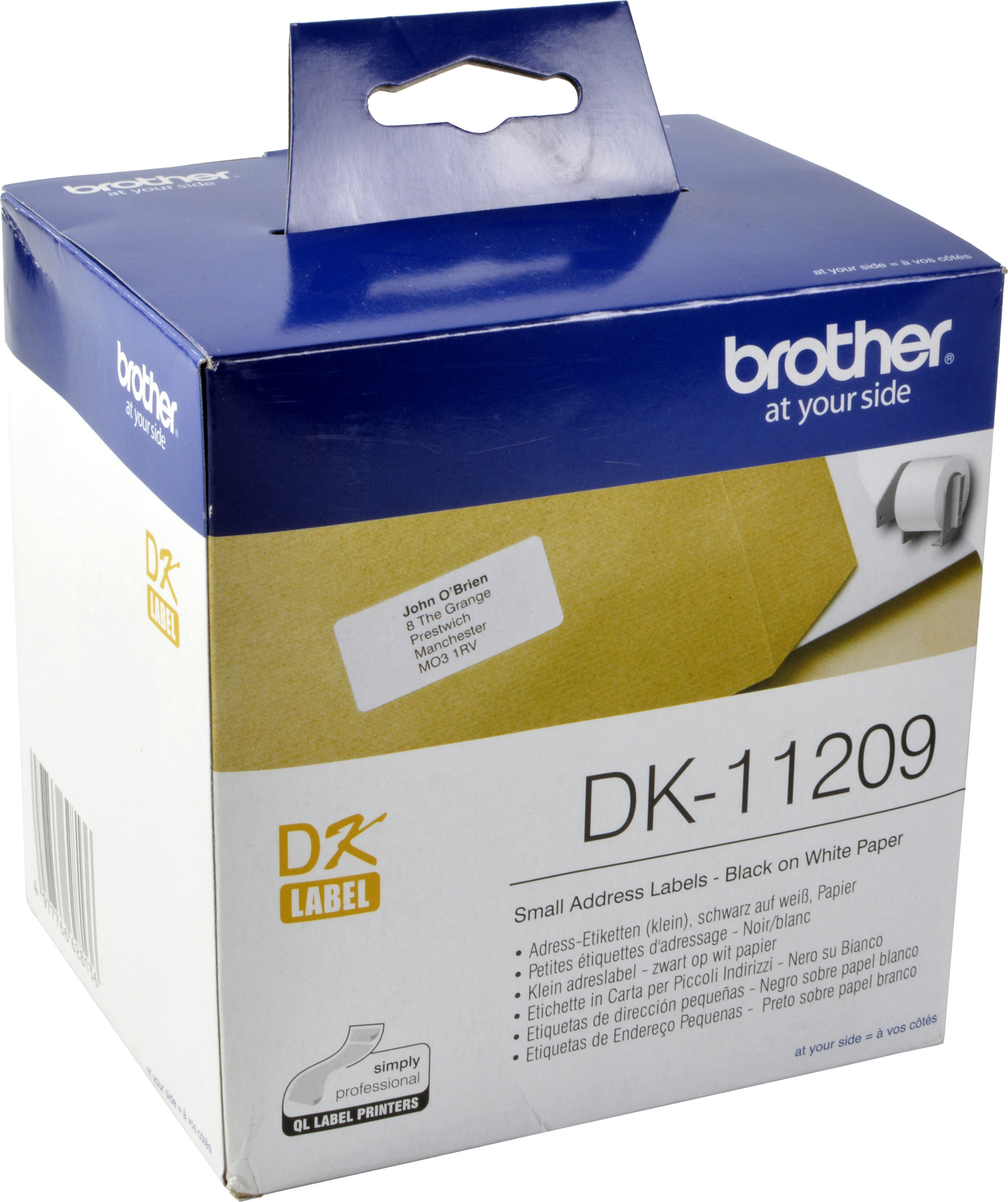 Brother PT Etiketten DK11209 weiss 29x62mm 800 St. Rolle