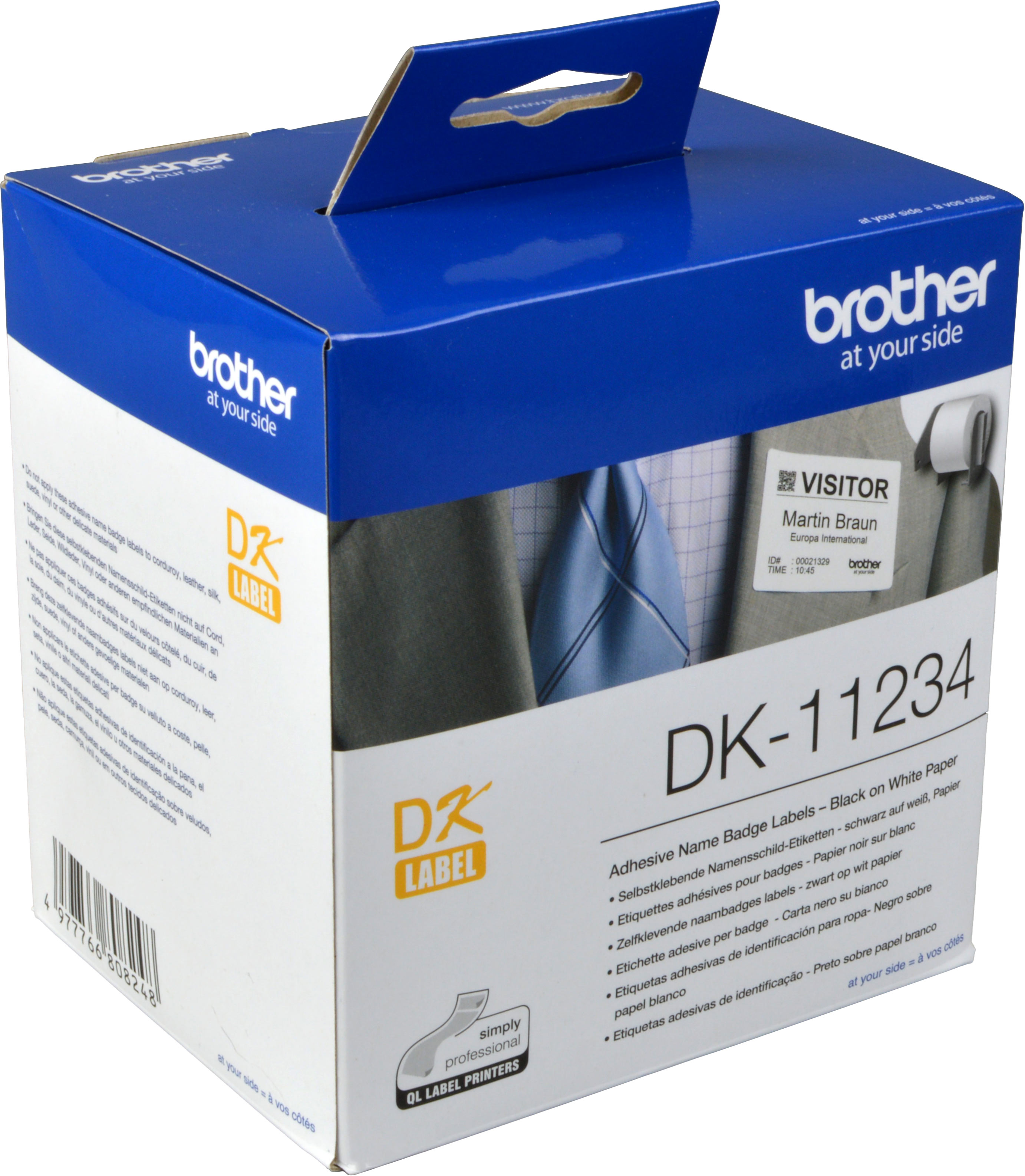 Brother PT Etiketten DK11234 weiss 60x86mm 260 St. Rolle